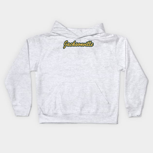 Football Fan of Jacksonville Kids Hoodie by gkillerb